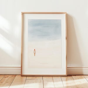 Coastal Abstract Wall Art, Minimalist Beach Painting, Watercolor Coastal Print Abstract, Printable Wall Art, Minimalist Wall Art Coastal