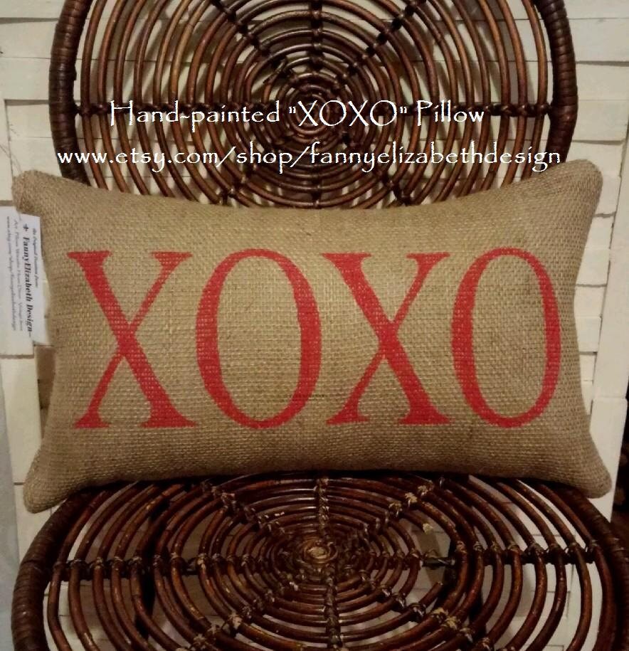 XOXO PillowBurlap PillowValentine PillowWedding GiftXO Etsy