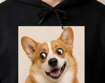 Sudadera unisex divertida con diseño de Corgi, sudadera con capucha de perro gracioso, sudadera viral divertida con diseño de perro, regalo adorable para amantes de las mascotas, sudadera cómoda para mamás de perros, idea de regalo divertida para amantes de los Corgis.