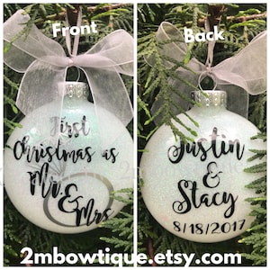 First Christmas Ornament Married, First Christmas, First Christmas Married, First Christmas as Mr and Mrs, Mr and Mr, or Mrs and Mrs