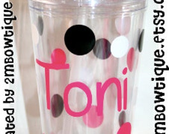 FIVE Bridal Party/Birthday Party Personalized Tumbler Cups for gifts