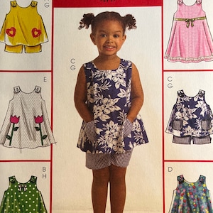 2007 Toddlers Tops, Dresses and Shorts - McCall’s Pattern M5416 - Sizes 1-4