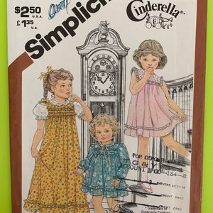 1982 Cinderella Toddlers and Childs Dress - Simplicity Pattern 5470 - Size 1 - FF