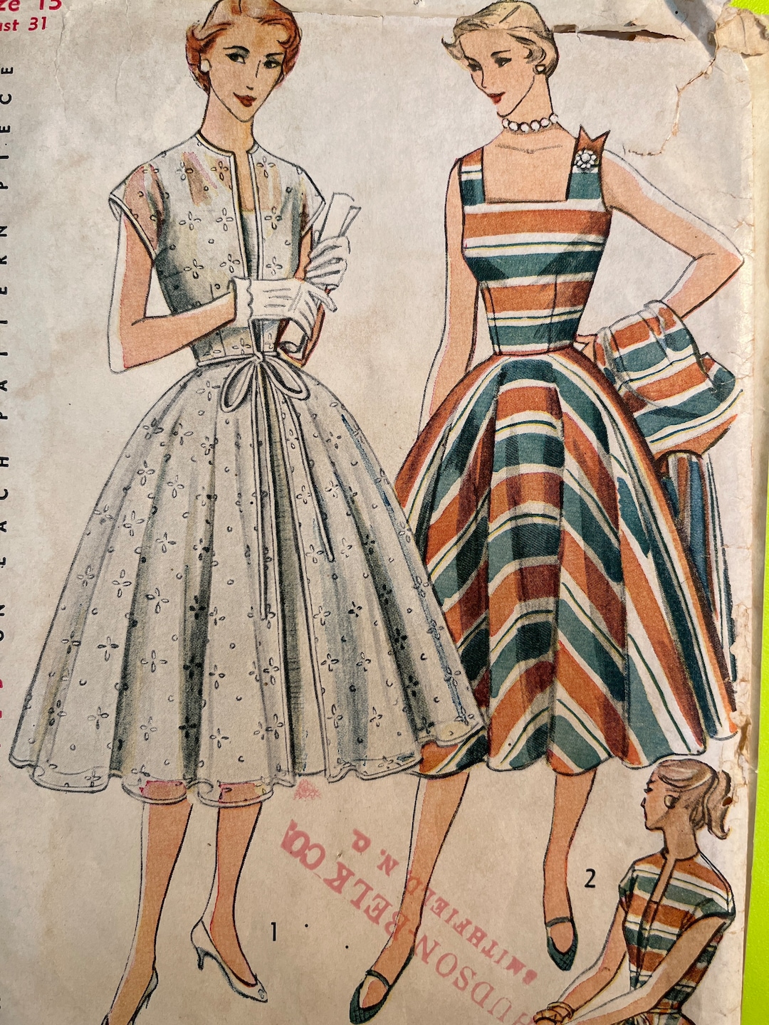 1952 Junior Misses' One-piece Dress and Redingote (jacket