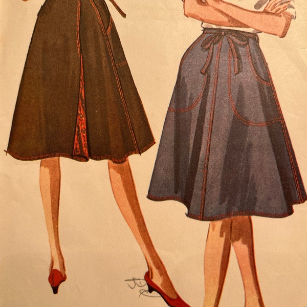1962 Wrap-Around Skirt - McCall’s Pattern 6665 - Size Small