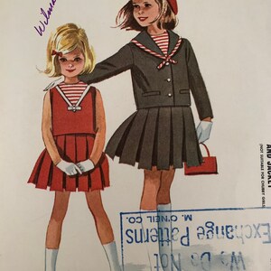 1962 Kinder oder Mädchen getrennt: Rock, Bluse und Jacke - McCall es Pattern 6555