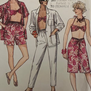 1986 Misses’ Jacket, Bra, Skirt, Pants and Shorts - McCall’s Pattern 2557 - Size 14