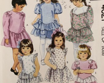 1988 Kinderjurk met verlaagde taille - McCall's-patroon 4021