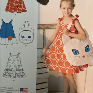 2016 Childs Sundress and Kitty Tote - Simplicity Pattern 8102
