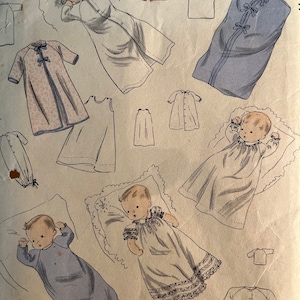 1951 Infant Layette Set - Vogue Pattern 2551