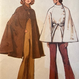 1971 Misses Cape - Simplicity Pattern -Size Small