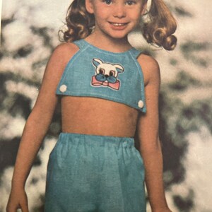 1960s Childrens’ Top and Shorts - Butterick Pattern 4279 - Size 4