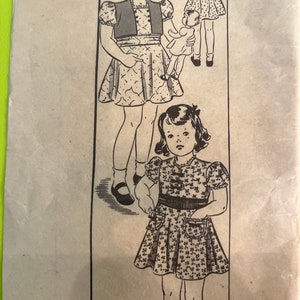 1950s Toddler One-Piece Dress and Bolero - Marian Martin Pattern 9965