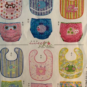 2010 Infants Bibs and Diaper Covers - McCall’s Pattern M6108