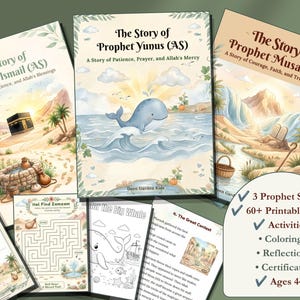 Islamic Prophets Activity Book | Musa, Yunus, Ismail Stories (Digital Download)