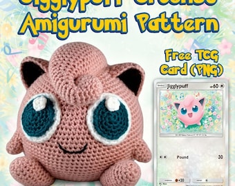 Jigglypuff Amigurumi Crochet Pattern, Intermediate PDF Tutorial (Digital Download)