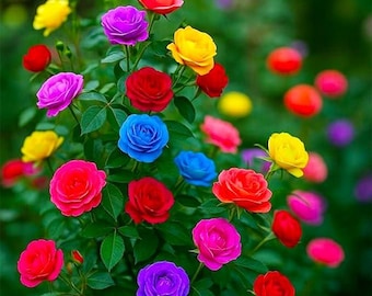 Más de 120 semillas de rosas variadas para plantar: flores de jardín fragantes, no transgénicas y de variedades antiguas, ideales para las abejas.