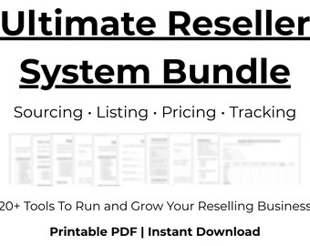 Ultimate Reseller Bundle | 20+ Tools for Inventory, Listings, Pricing & Business | Poshmark eBay Depop Mercari Seller System PDF