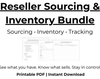 Reseller Inventory & Sourcing Bundle | Inventory Tracker, Cross Listing, Death Pile and Sourcing Log | eBay Poshmark Seller Tools PDF