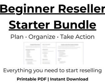 Reseller Beginner Bundle | Reseller Planner, Inventory Tracker, Listing Checklist | Poshmark eBay Seller Tools | Digital Download PDF