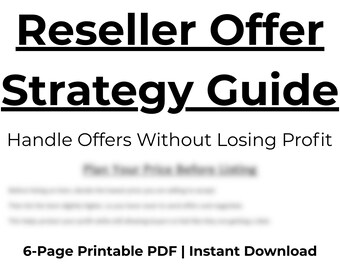 Reseller Offers & Discount Strategy Guide | When to Accept, Counter or Decline Offers | Poshmark eBay Seller PDF