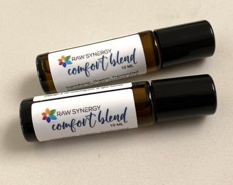Two Pack, Raw Synergy Comfort Blend Essential Oil Roller, 10ML (Pain Relief) Save Money