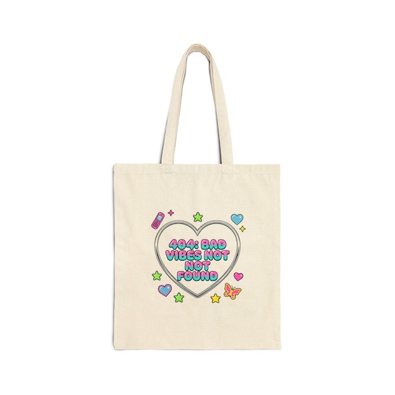 Flirty Y2K Heart Graphic Tote, 2000s Aesthetic Cute Candy Colors