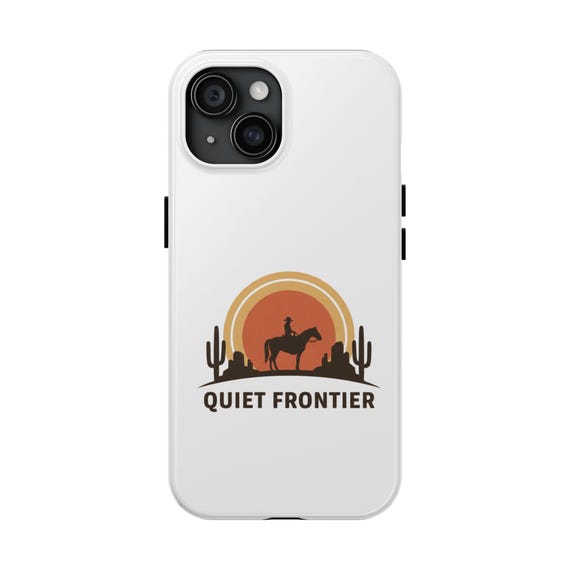 Quiet Frontier cowboy silhouette phone case | western sunset phone case