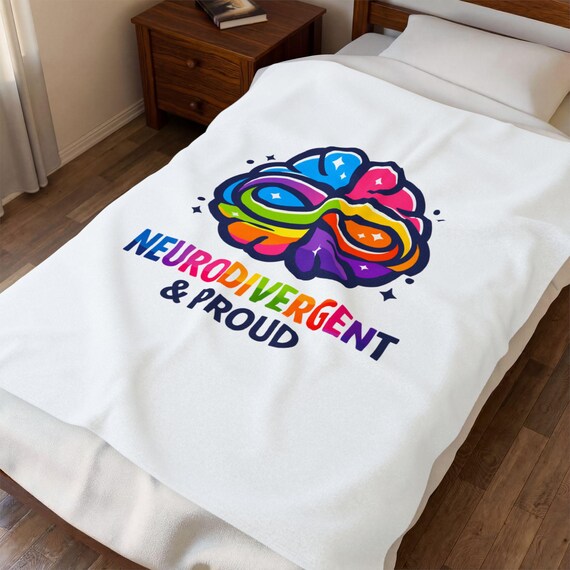 Neurodivergent & Proud Velveteen Blanket | Autism Acceptance, Sensory-Friendly