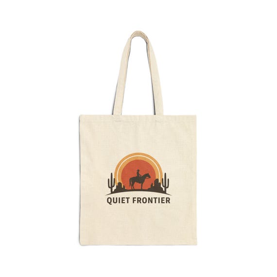 Quiet Frontier Desert Sunset Tote | Cowboy Chic, Western Minimalism
