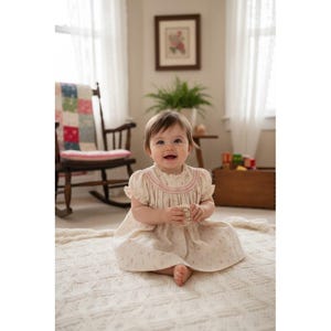 carters brown dress Brown Polka Dot Chiffon Smocked Tiered Dress · Filly Flair main image 0