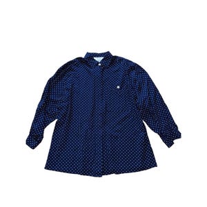 Country Sophisticates Pendleton Camisa de mujer talla S, azul con lunares y botones, estilo vintage imagen 3