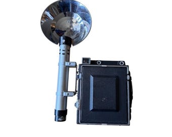 Graflex Speed Graphic Large Format Press Camera Flash Handle vintage manual 50's