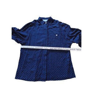 Country Sophisticates Pendleton Camisa de mujer talla S, azul con lunares y botones, estilo vintage imagen 5