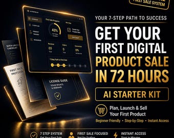 Sell Your First Digital Product | AI Business in a Box Starter Kit | PLR Resell Rights