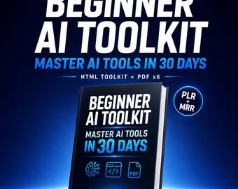 AI Prompts Bundle, ChatGPT Beginner Toolkit, Prompt Library, PLR Digital Product & MRR Resell eBook