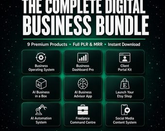 Complete Digital Business Bundle | 9 PLR Products | Rebrand Resell Keep Profits | Full Licence Included