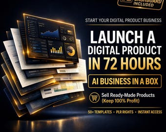 AI Business in a Box | PLR Digital Products Kit | Repeatable Income System | Resell Rights Bundle