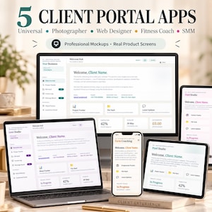 Client Portal App Business Kit | Done-For-You Client Tracker Systems | PLR MRR Digital Product