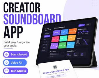 Soundboard App | FX Text to Speech with Voice Changer | Digital Product to Resell