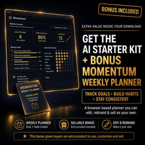 Vende tu primer producto digital / Kit de inicio para negocios de IA / Derechos de reventa PLR imagen 3