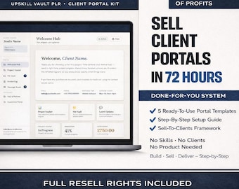 Client Portal Business Kit | Done-For-You Template System | PLR MRR Digital Product