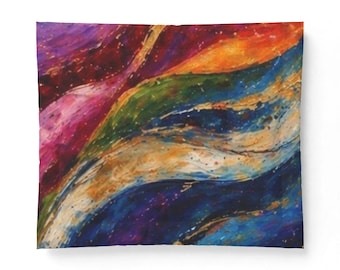 100% Cotton Comforter: Vibrant Abstract Art Print, Lightweight Bedding