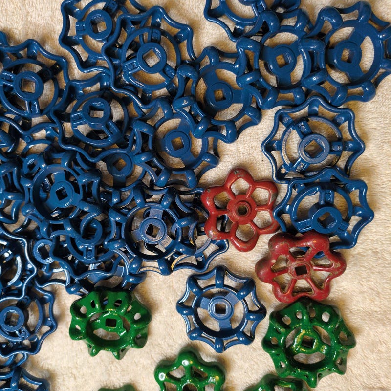 Blue Red Faucet - Etsy