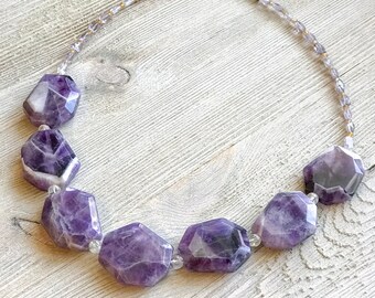 3736 N Amethyst and Citrine Necklace