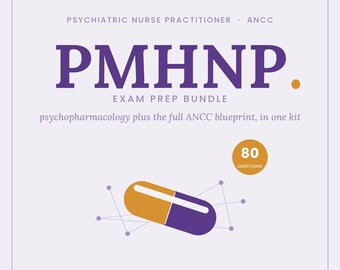 PMHNP Exam Prep Bundle 2026 | 63-Slide Deck, 80 Practice Questions, Flashcards + 60-Page Manual | Psychiatric Nurse Practitioner ANCC Prep