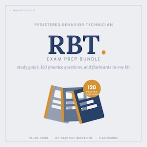 RBT Exam Prep Bundle 2026 | Registered Behavior Technician Study Guide | BACB 3rd Edition + 120 Practice Questions | Printable PDF