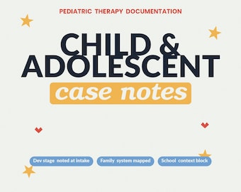 Child + Adolescent Case Conceptualization Template | Developmental, Family + School Formulation | 2 Worked Case Examples | PDF + Word
