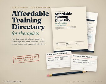 Affordable Continuing Education Guide for Therapists, Free CE Courses, EMDR and DBT Training Costs, Counselor Social Worker Psychologist