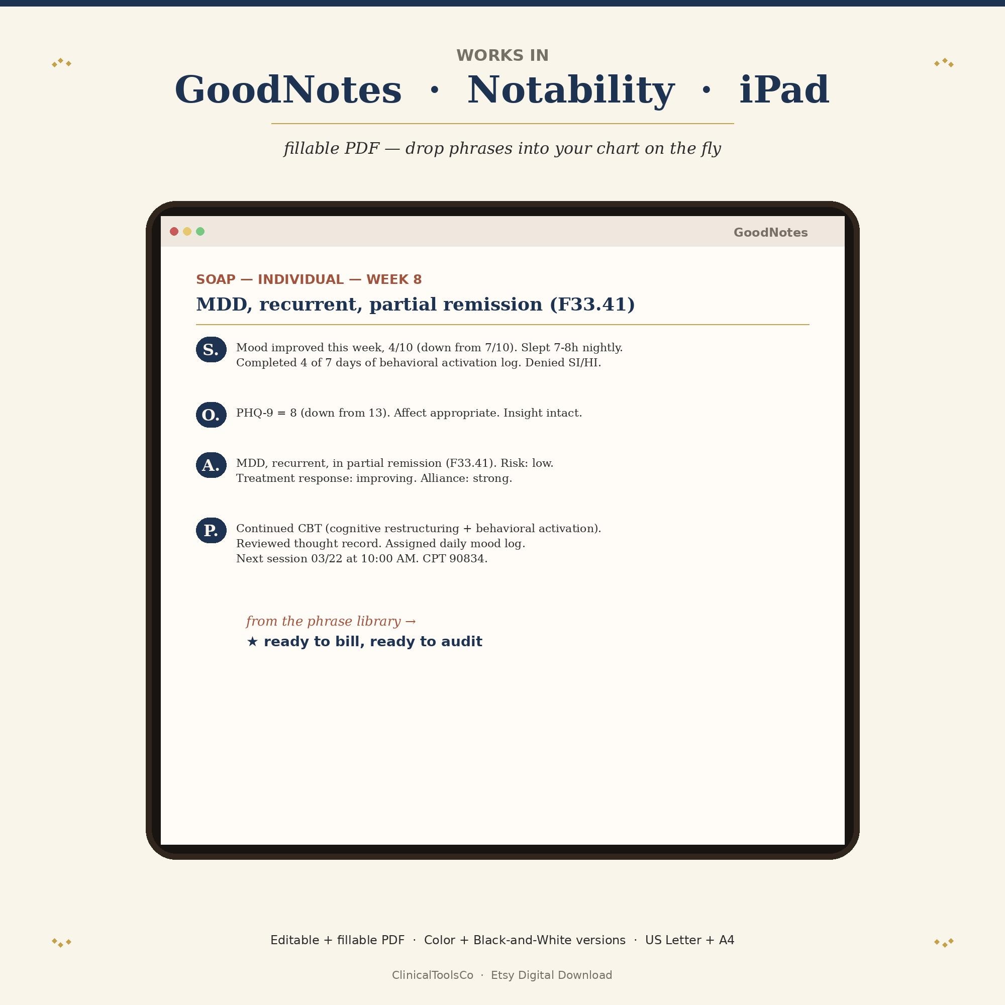 Therapy Notes Template Bundle | Clinical Documentation Forms for ...